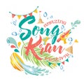 Amazing Thailand Songkran festival design on white background, vector illustration.