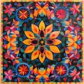 Ceramic tile pattern. Ethnic folk ornament