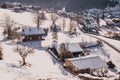 amazing touristic alpine village in winter Grindelwald Switzerland Europe