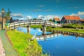 Amazing touristic village Zaanse Schans near Amsterdam, Netherlands, Europe
