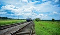 Amazing Train view on the railway in Sri Lanka