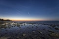 An amazing tranquil scene of a rocky shore