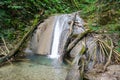 Amazing tranquil waterfall among southern forests