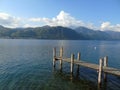 Amazing trip in Piemonte with an incredible view to the lake d`Orta Royalty Free Stock Photo