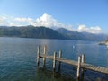 Amazing trip in Piemonte with an incredible view to the lake d`Orta Royalty Free Stock Photo