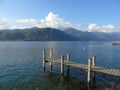 Amazing trip in Piemonte with an incredible view to the lake d`Orta Royalty Free Stock Photo