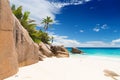 Amazing tropical beach with granite boulders on Grande Soeur Island, Seychelles