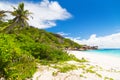 Amazing tropical beach with granite boulders on Grande Soeur Island, Seychelles