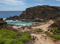 Amazing Tropical Halona Beach Cove Oahu Hawaii Royalty Free Stock Photo