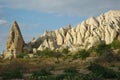 Amazing tuff formations in Cappadocia Royalty Free Stock Photo