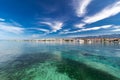 Amazing turquoise view of town of Novalja, Pag island, Croatia Royalty Free Stock Photo