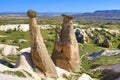 The three beauties of ÃÅrgÃÂ¼p in Cappadocia Turkey Royalty Free Stock Photo