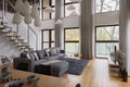 Amazing two-floor apartment with windows