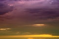 Amazing unreal bright fantasy sunset or sunrise clouds in the sky for using in design as background