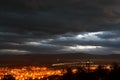 The amazing Ushuaia city illuminated at night