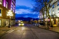 Amazing Vancouver Gastown district at night - the old town - VANCOUVER - CANADA - APRIL 12, 2017