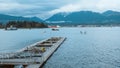 Amazing Vancouver Harbour - view from Canada Place - VANCOUVER, CANADA - APRIL 11, 2017