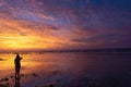 Amazing vanilla sky sunset . Royalty Free Stock Photo