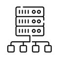 An amazing vector of database network in modern style, easy to use icon Royalty Free Stock Photo