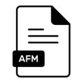 An amazing vector icon of AFM file, editable design