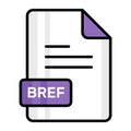 An amazing vector icon of BREF file, editable design Royalty Free Stock Photo