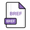 An amazing vector icon of BREF file, editable design Royalty Free Stock Photo