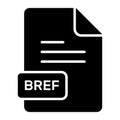An amazing vector icon of BREF file, editable design Royalty Free Stock Photo