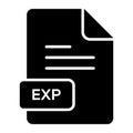 An amazing vector icon of EXP file, editable design