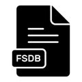 An amazing vector icon of FSDB file, editable design Royalty Free Stock Photo