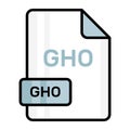 An amazing vector icon of GHO file, editable design Royalty Free Stock Photo