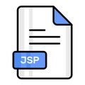 An amazing vector icon of JSP file, editable design