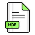 An amazing vector icon of MDE file, editable design Royalty Free Stock Photo