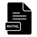 An amazing vector icon of MHTML file, editable design Royalty Free Stock Photo