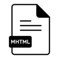 An amazing vector icon of MHTML file, editable design Royalty Free Stock Photo