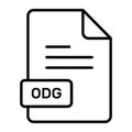An amazing vector icon of ODG file, editable design Royalty Free Stock Photo