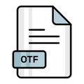 An amazing vector icon of OTF file, editable design