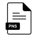 An amazing vector icon of PNS file, editable design