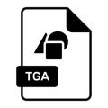 An amazing vector icon of TGA file, editable design