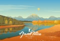 Grand Teton national park. Nature of Wyoming. Moran. Royalty Free Stock Photo