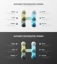 Amazing vector 6 option alphabet H symbol infographic 3D realistic colorful balls presentation bundle.