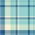 Amazing vector seamless texture, mockup plaid fabric pattern. Kingdom tartan background check textile in light and cyan colors