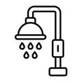 An amazing vector of shower with water drops, icon of taking ghusl Royalty Free Stock Photo