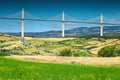 Amazing viaduct of Millau, Aveyron region, France, Europe Royalty Free Stock Photo