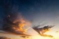amazing vibrant colored clouds during sunset Royalty Free Stock Photo