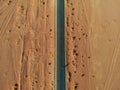 Amazing view from above on the huge, red, hot and very beautiful desert Wadi Rum. Kingdom of Jordan , Arab country in Western Asia Royalty Free Stock Photo