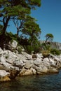 Amazing view of the Adriatic sea near Lokrum island, Dubrovnik, Croatia. Travel destination in Croatia Royalty Free Stock Photo