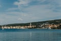 Amazing view of Adriatic sea and old town Supetar, Brac island, Croatia Royalty Free Stock Photo