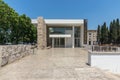 Amazing view of Ara Pacis Museum in city of Rome, Italy