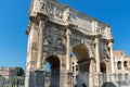 Amazing view of Arch of Constantine near Colosseum in city of Rome, Italy Royalty Free Stock Photo