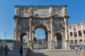 Amazing view of Arch of Constantine near Colosseum in city of Rome, Italy Royalty Free Stock Photo